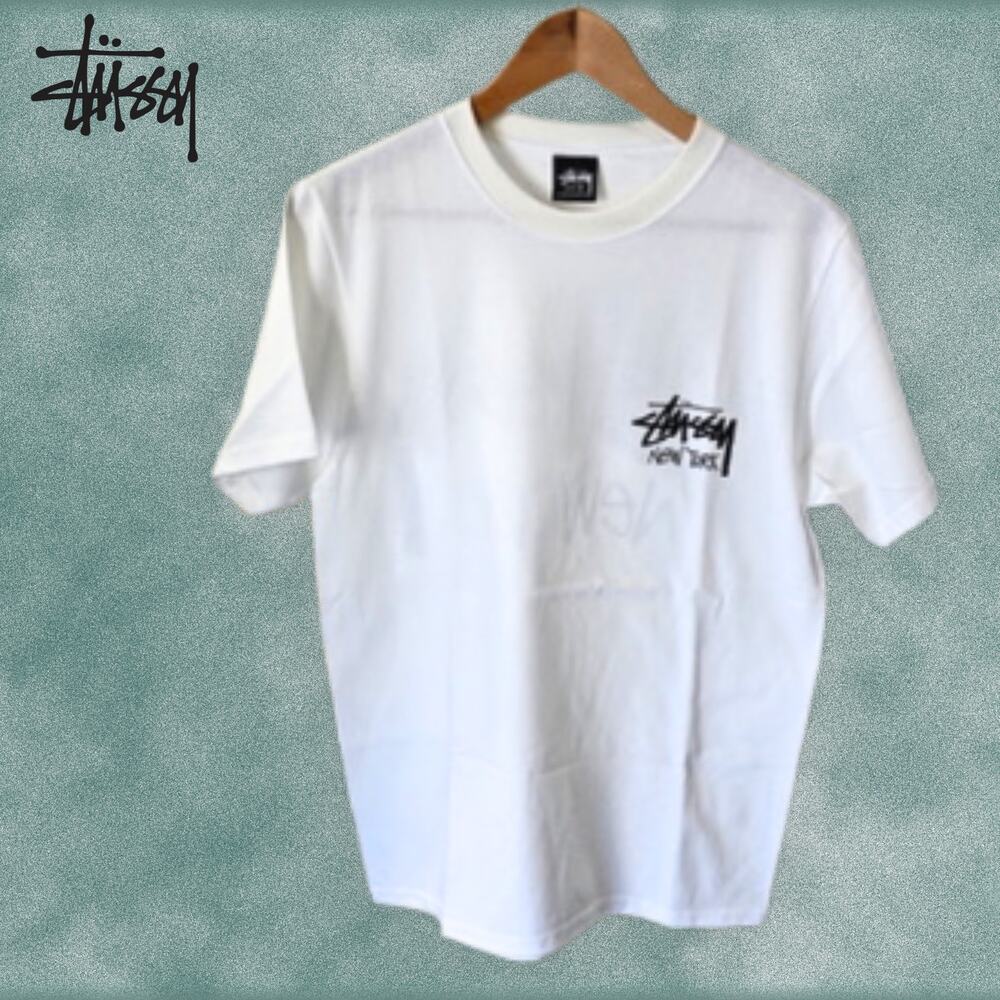 Stüssy New York Chapter Tee White Black Logo Tee Men S NWOT - Picture 2 of 4